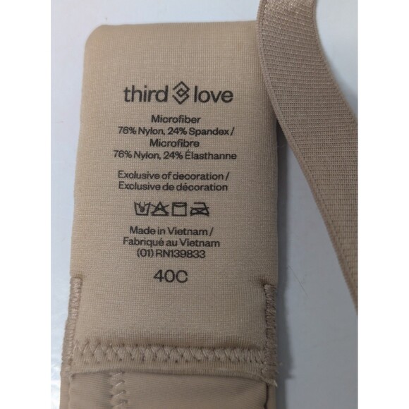 Thirdlove Womens Beige Nude 24/7 Classic T-Shirt Bra 40C - Picture 11 of 11